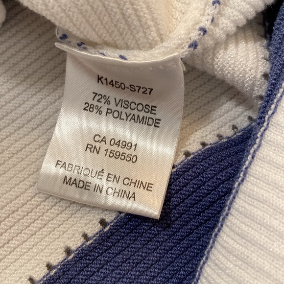 Hilary Radley - striped knit sweater. Size M - Picture 6 of 11